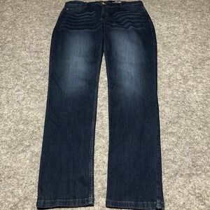 Mugsy Jeans Fultons Mens 42x36 Dark Wash Straight Leg Stretch Comfort FLX3NFU